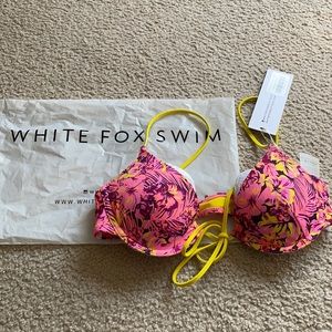 White fox boutique “stand out bikini top”